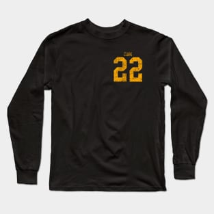Caitlin Clark Yellow Distressed Jersey Number 22 Long Sleeve T-Shirt